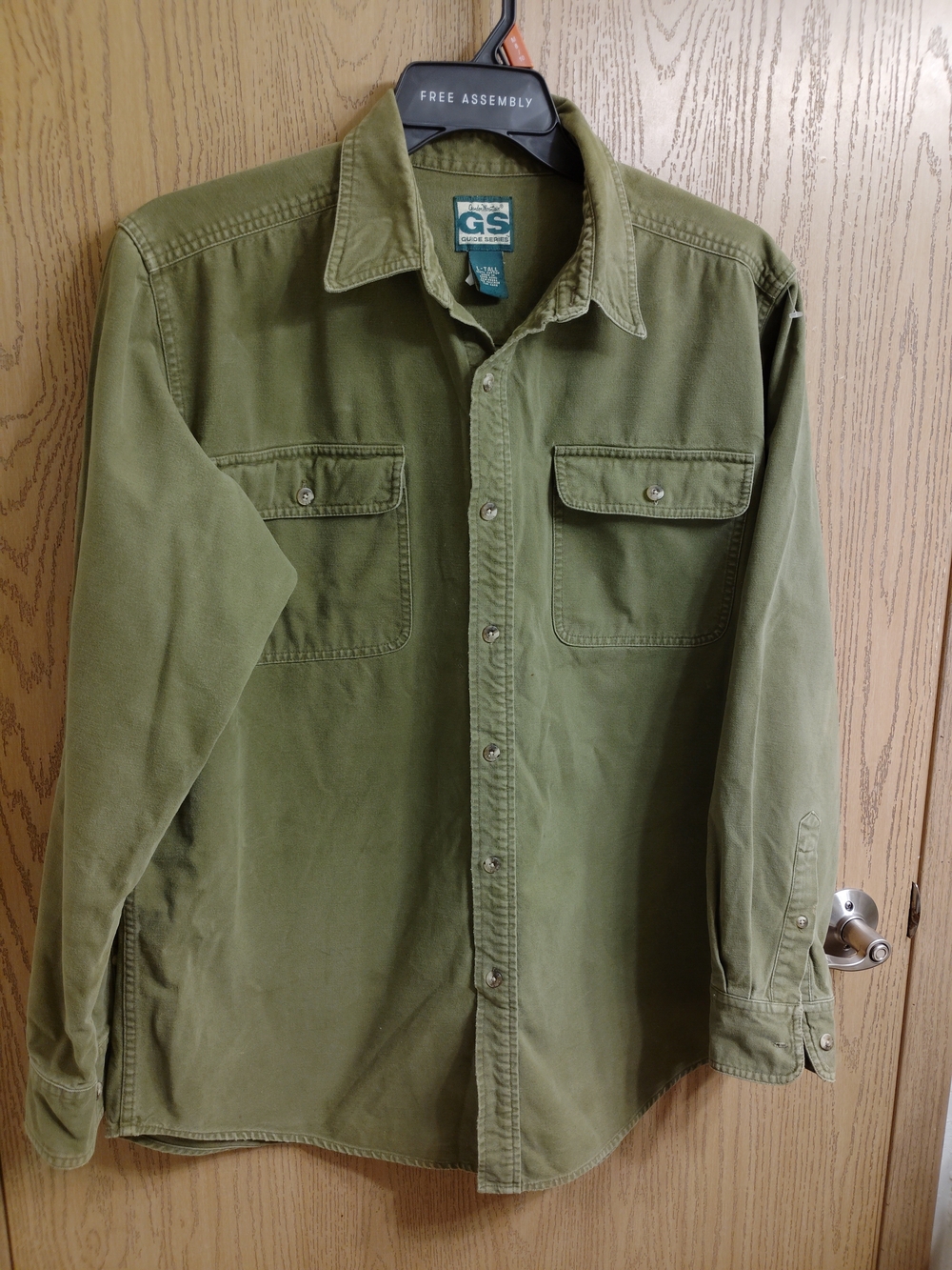 GS Olive Green Lightweight Shirt Jacket - Men's Casual Layering